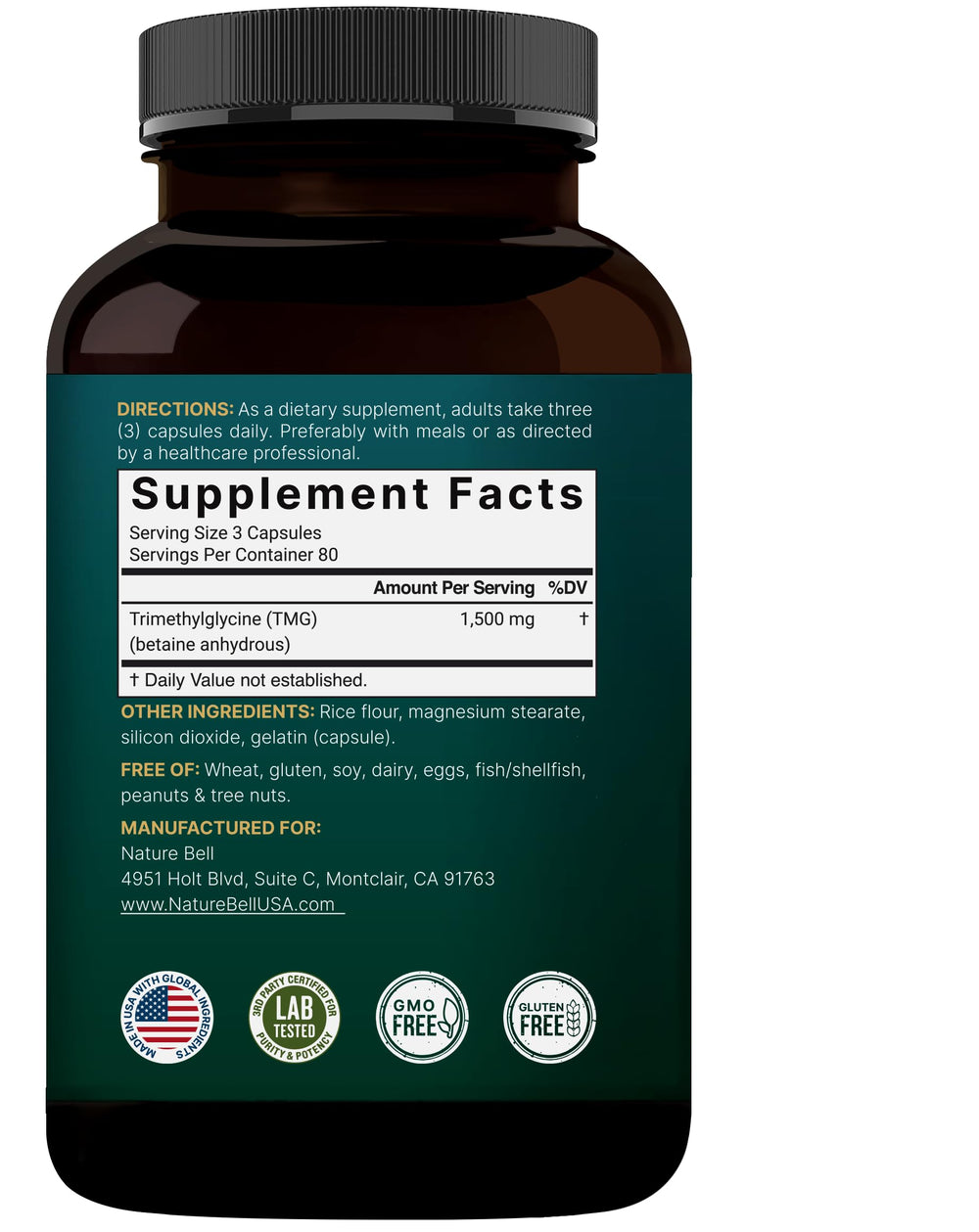 NatureBell suplemento en uso por deportista apoyando energía natural