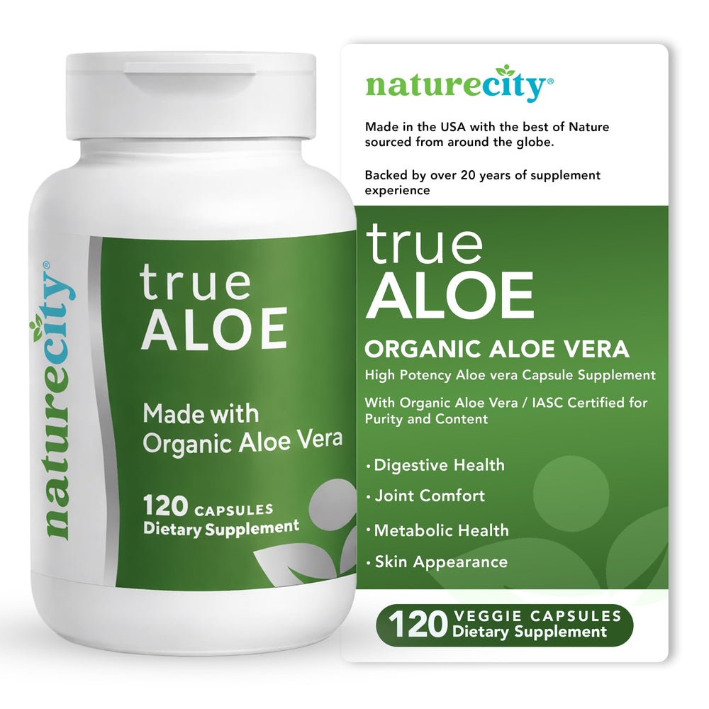NatureCity frasco frontal mostrando 120 cápsulas y claridad de un ingrediente