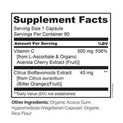 NATURELO bioflavonoides de naranja y limón mejorando biodisponibilidad