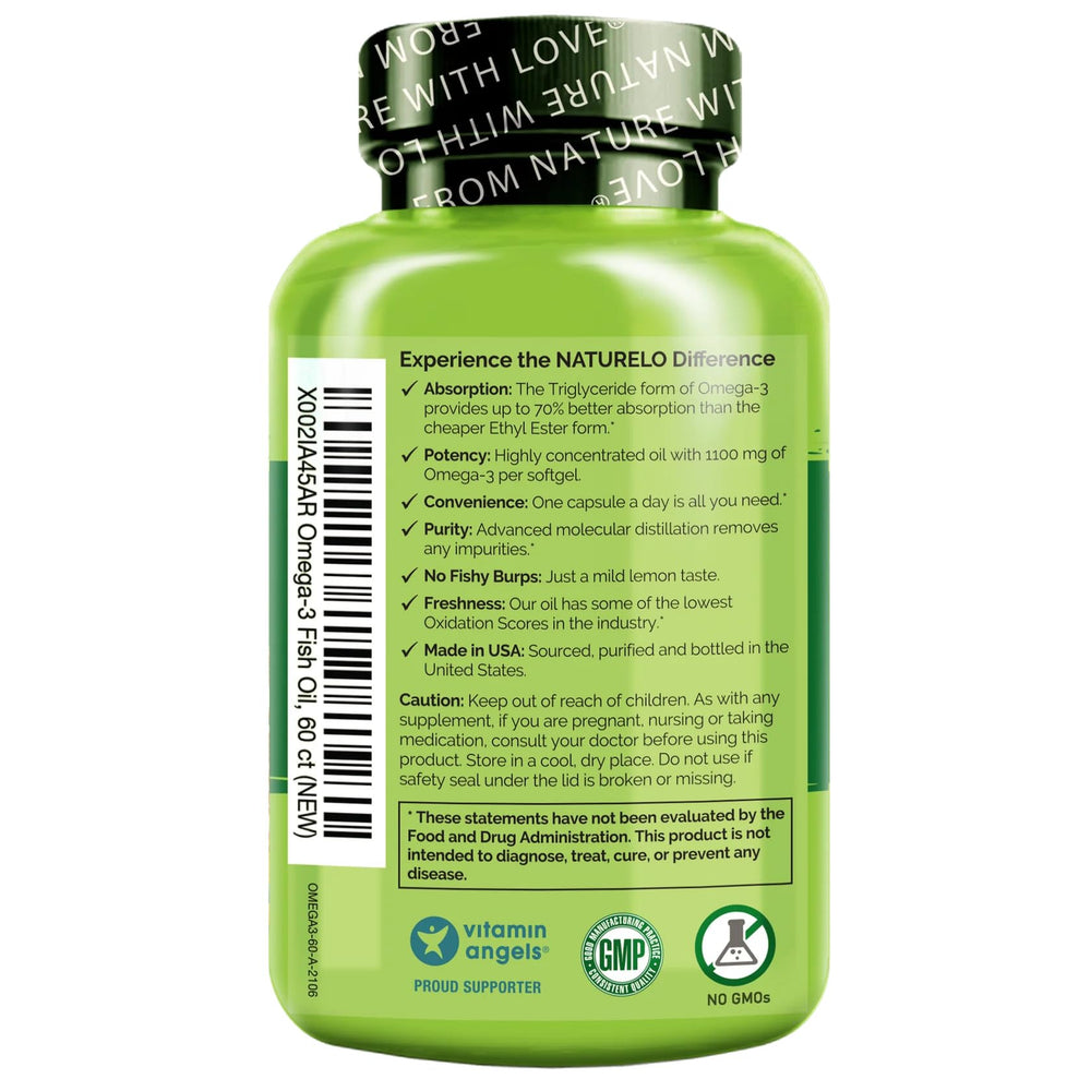 NATURELO aceite de omega-3 mostrando brillo y pureza