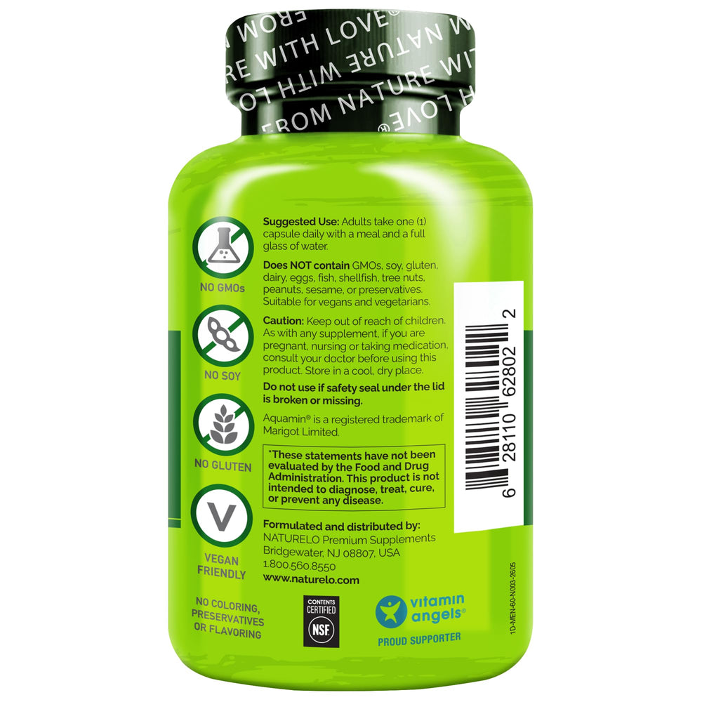 NATURELO cápsula abierta mostrando contenido y absorción potencial