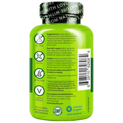 NATURELO primer plano de textura de cápsula destacando pureza vegetal