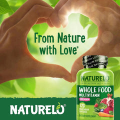 NATURELO mujer activa en estilo de vida saludable con suplemento