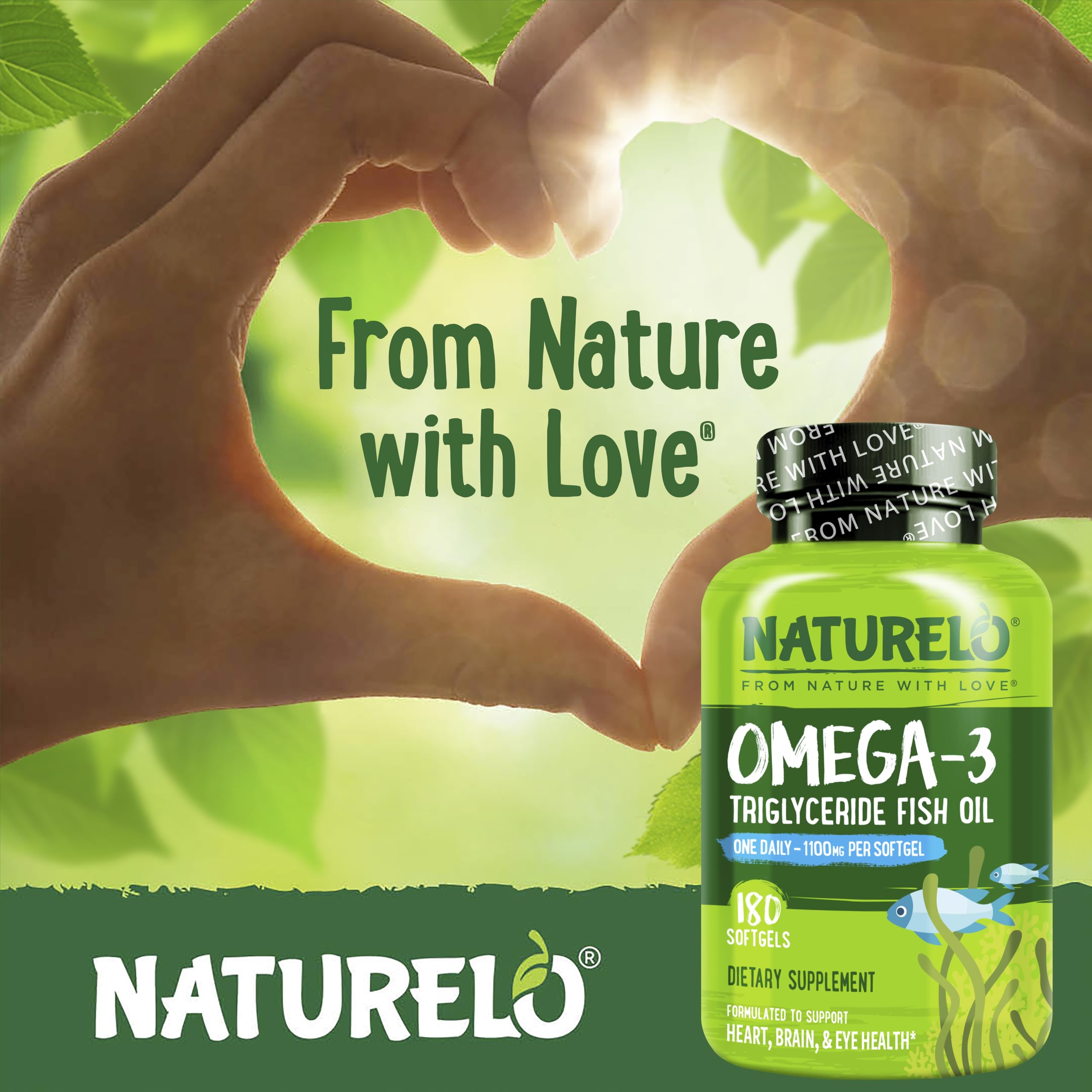 NATURELO etiqueta nutricional legible con detalles de omega-3, transparencia