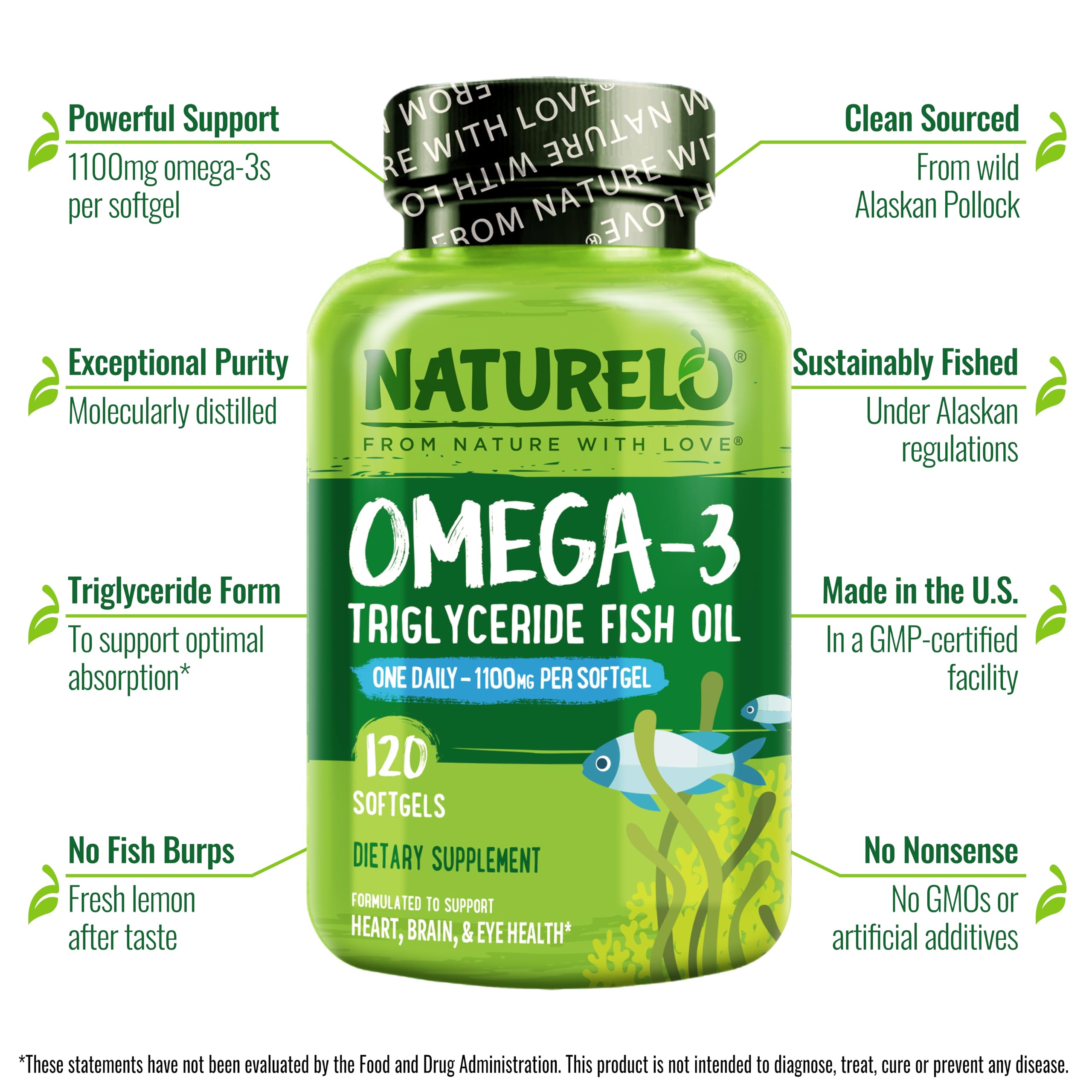 NATURELO etiqueta con información nutricional clara para conocer EPA, DHA y pureza