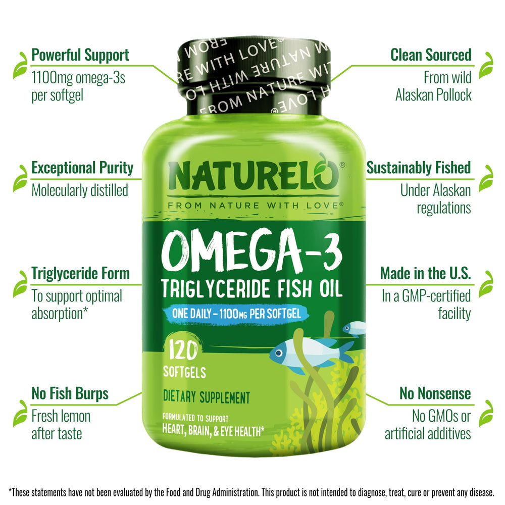 NATURELO etiqueta con información nutricional clara para conocer EPA, DHA y pureza