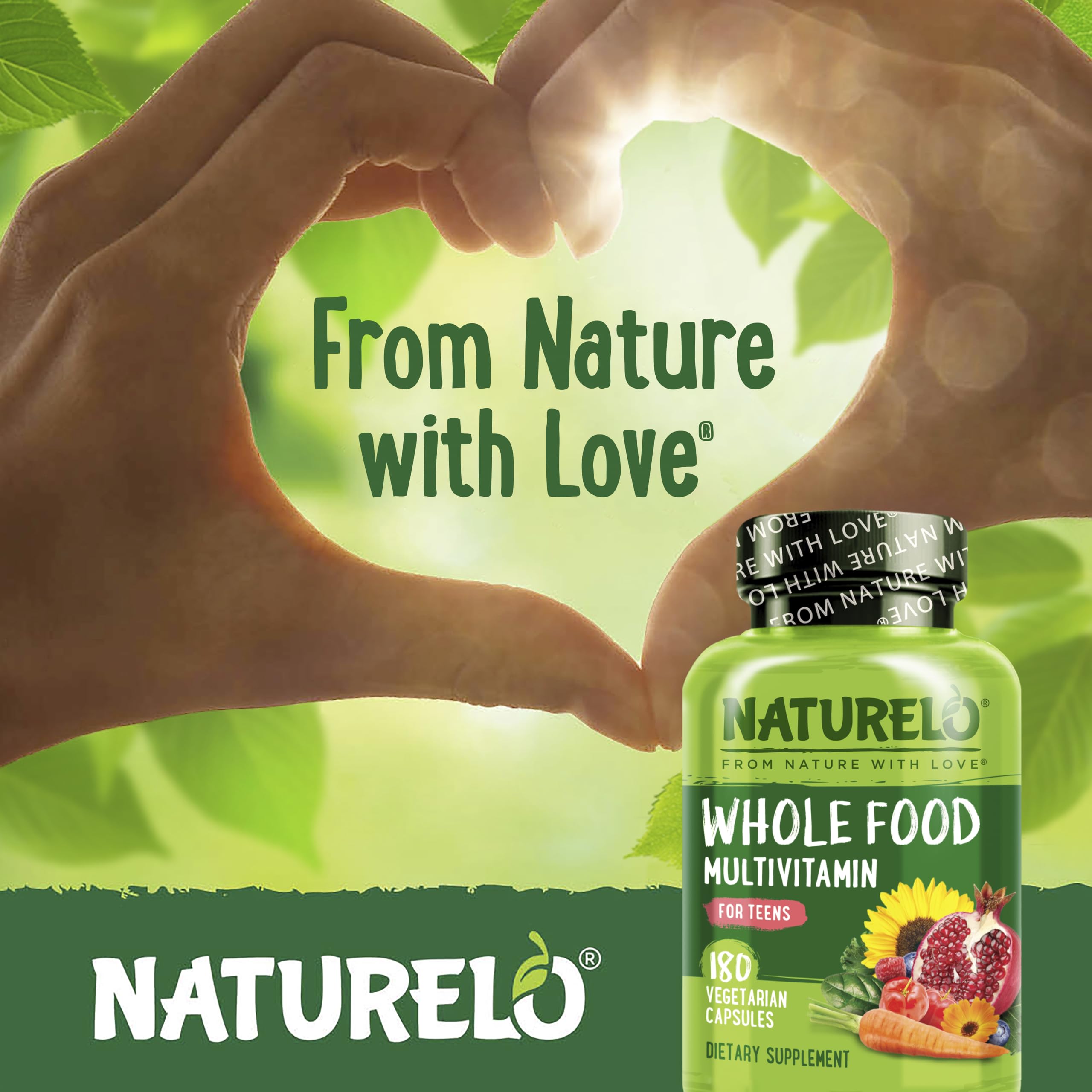 NATURELO etiqueta detallada con ingredientes y formas activas para transparencia
