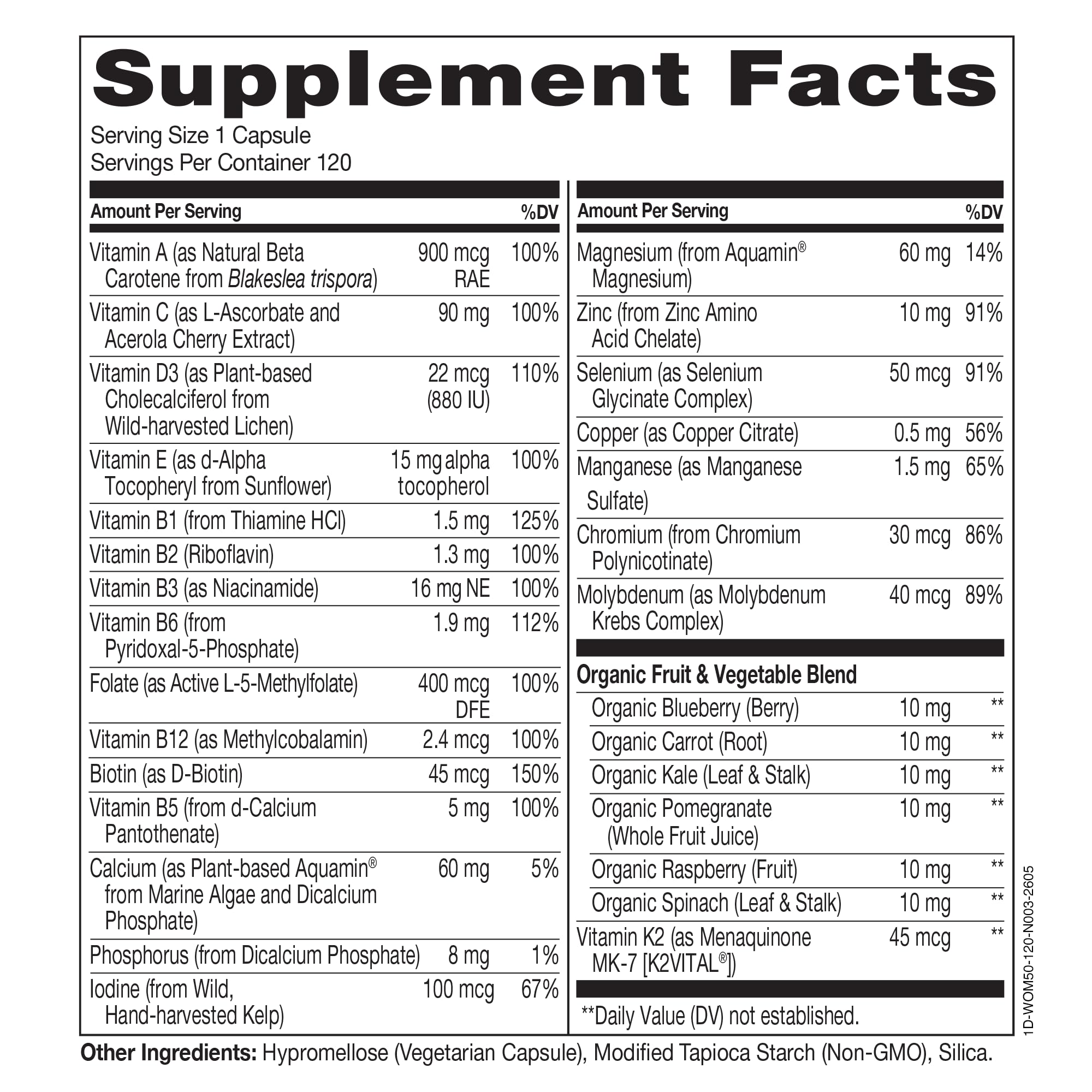 NATURELO etiqueta con listado de ingredientes activos para transparencia