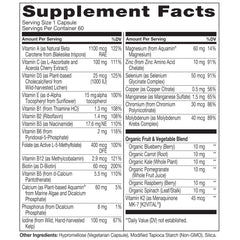 NATURELO etiqueta con lista de ingredientes vegetales y beneficios claros
