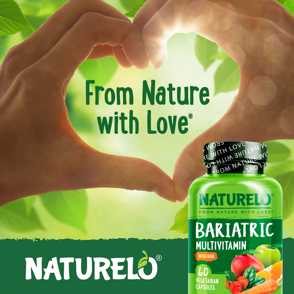 NATURELO etiqueta nutricional enfocada en vitaminas y minerales clave