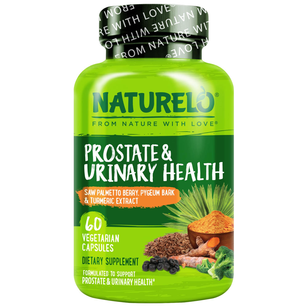NATURELO frente del envase mostrando el producto y beneficio de soporte prostático