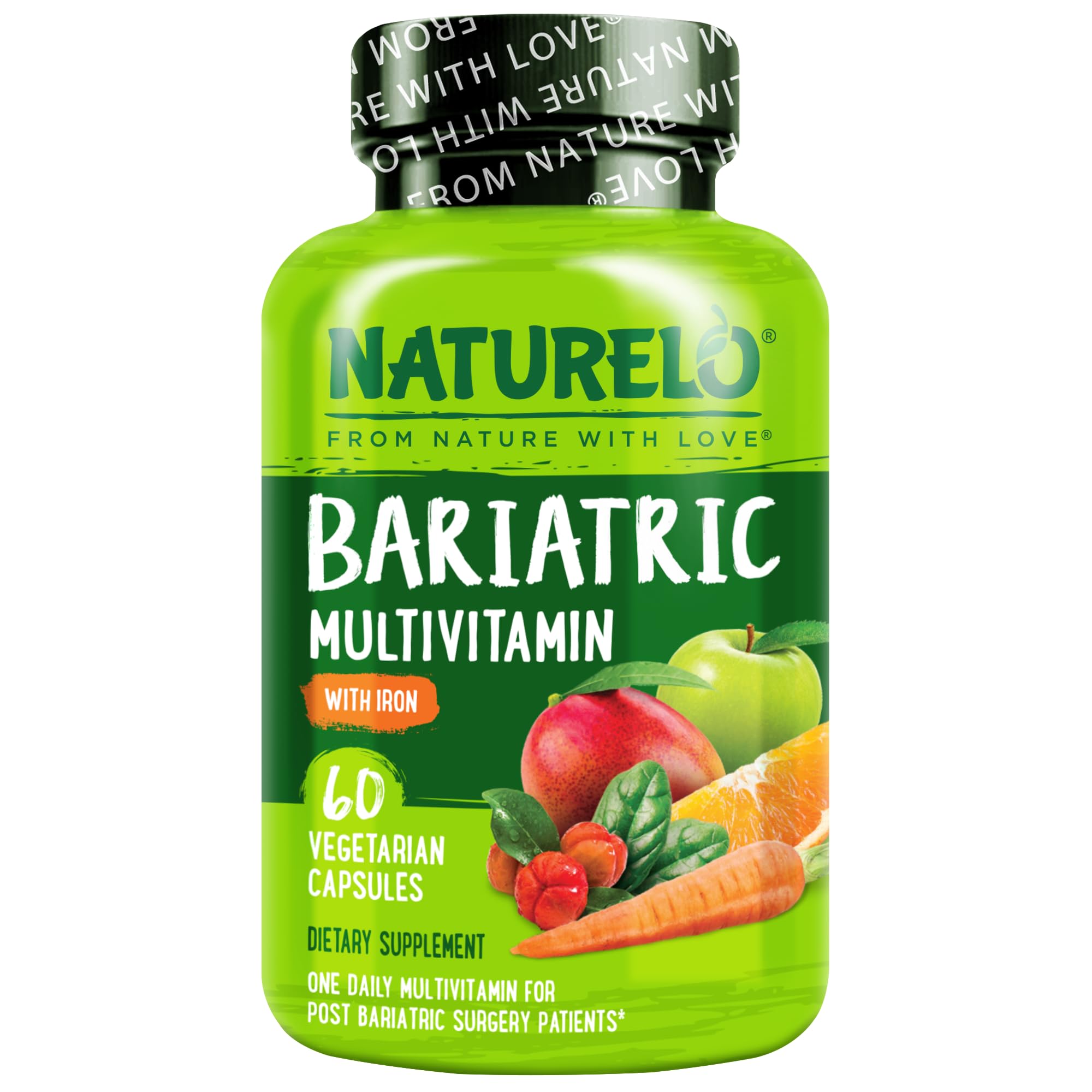 NATURELO frontal del envase mostrando fórmula bariátrica y facilidad de uso