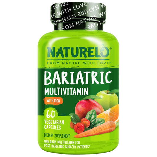 NATURELO frontal del envase mostrando fórmula bariátrica y facilidad de uso
