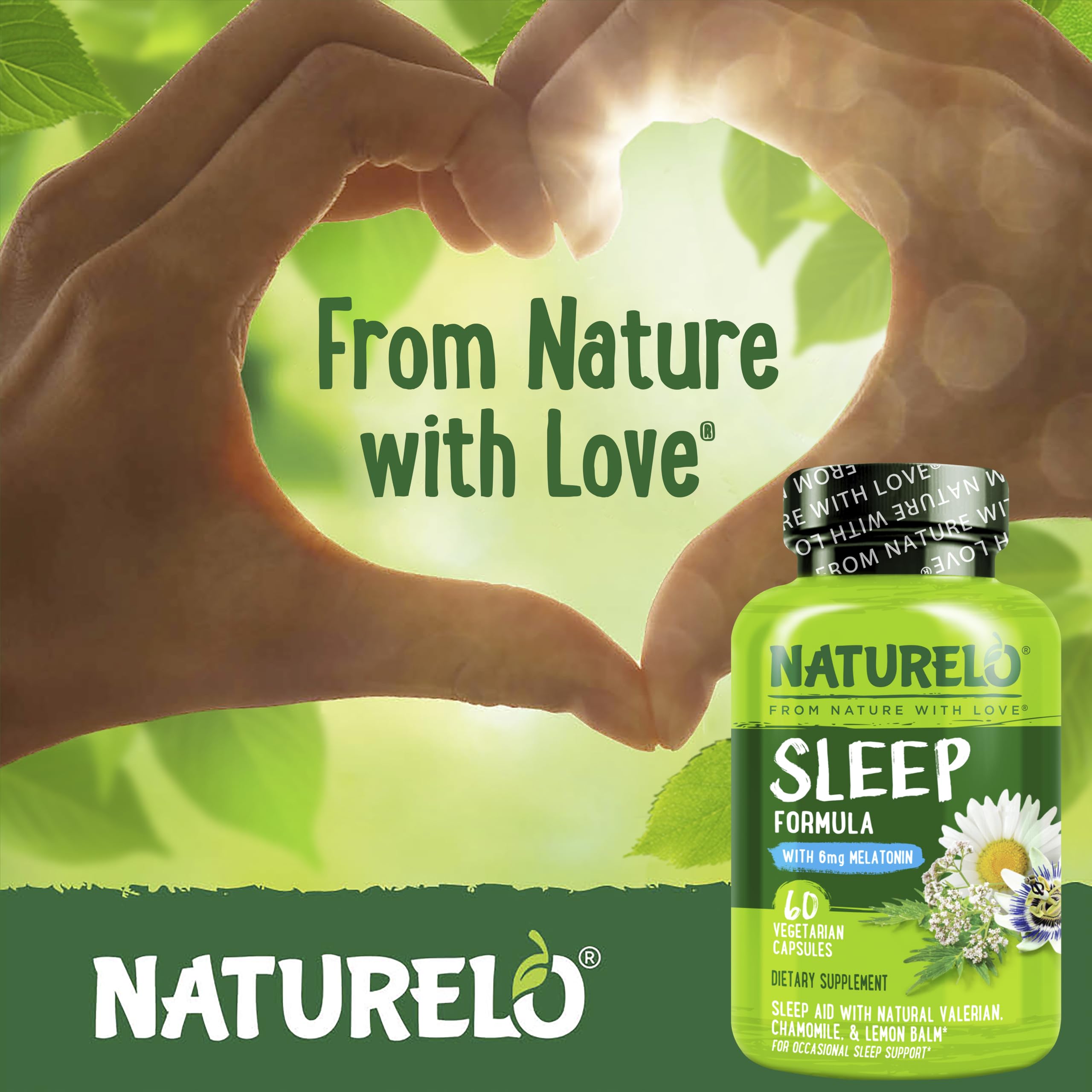 NATURELO ingredientes herbales destacados dando sensación de naturalidad