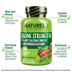 NATURELO ingredientes botánicos utilizados, refuerzo natural de nutrientes