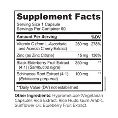 NATURELO enfoque cercano de la lista de ingredientes y certificados