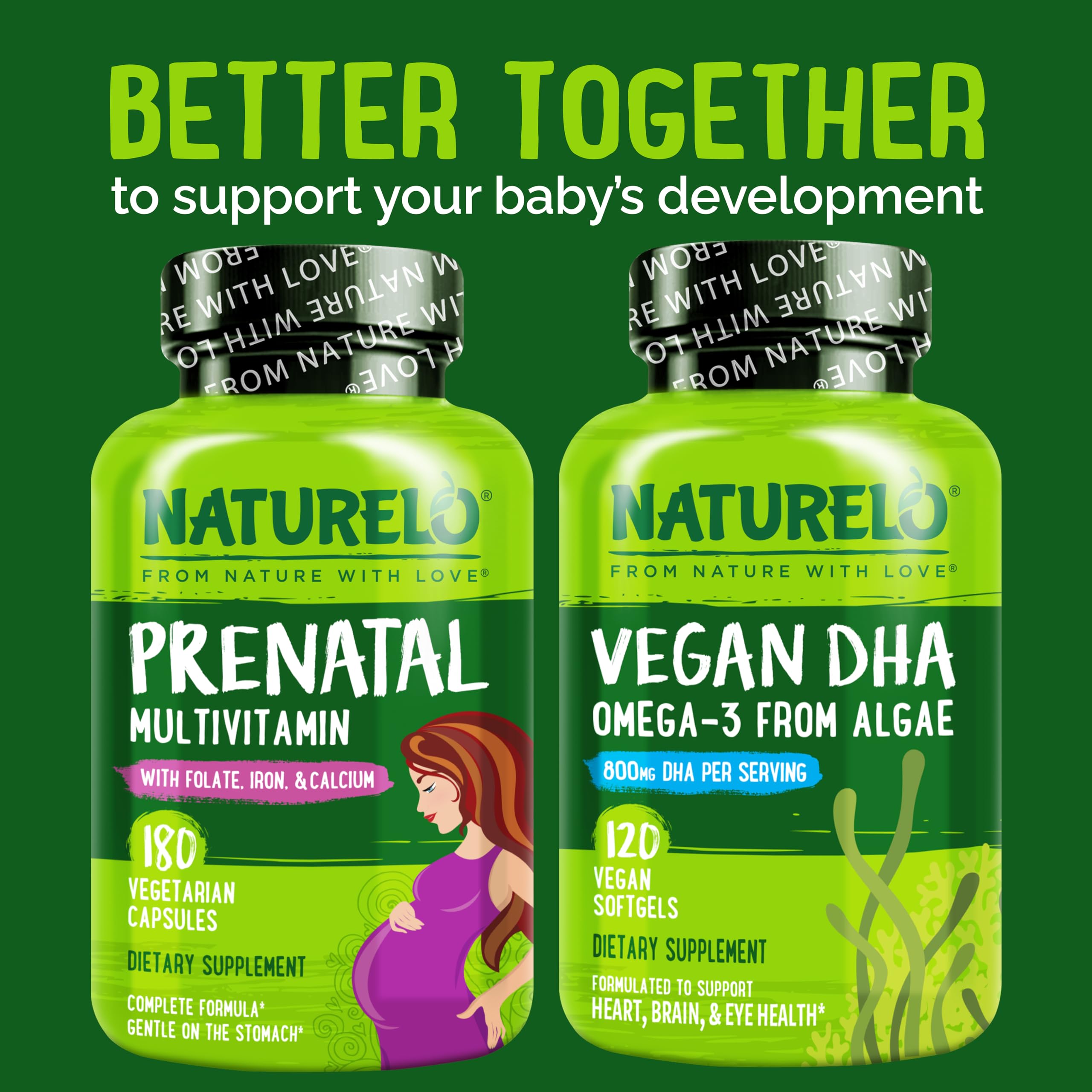 NATURELO mujer embarazada sonriendo representando nutrición prenatal