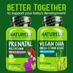 NATURELO mujer embarazada sonriendo representando nutrición prenatal