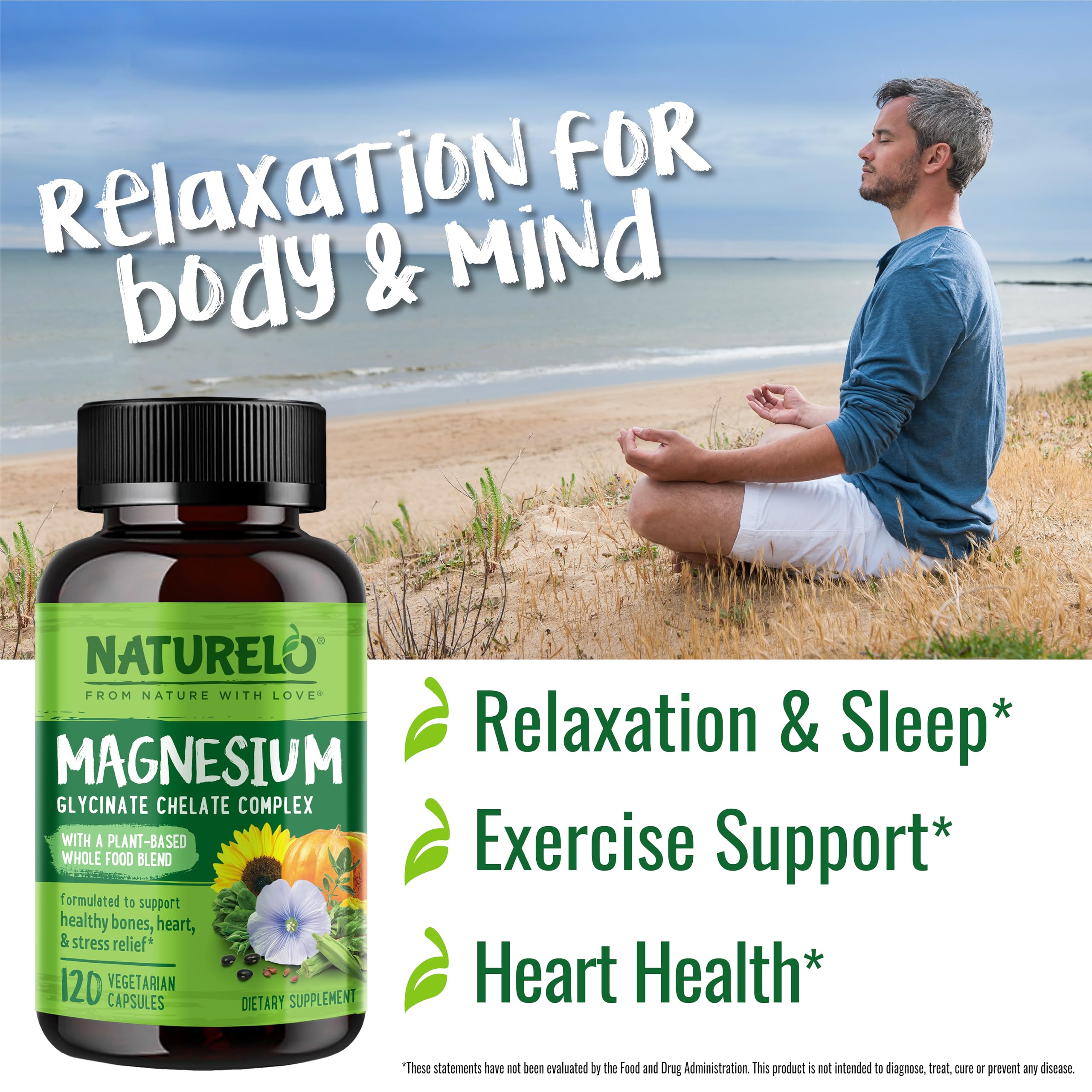 NATURELO frasco junto a lámpara nocturna sugiriendo apoyo al sueño reparador