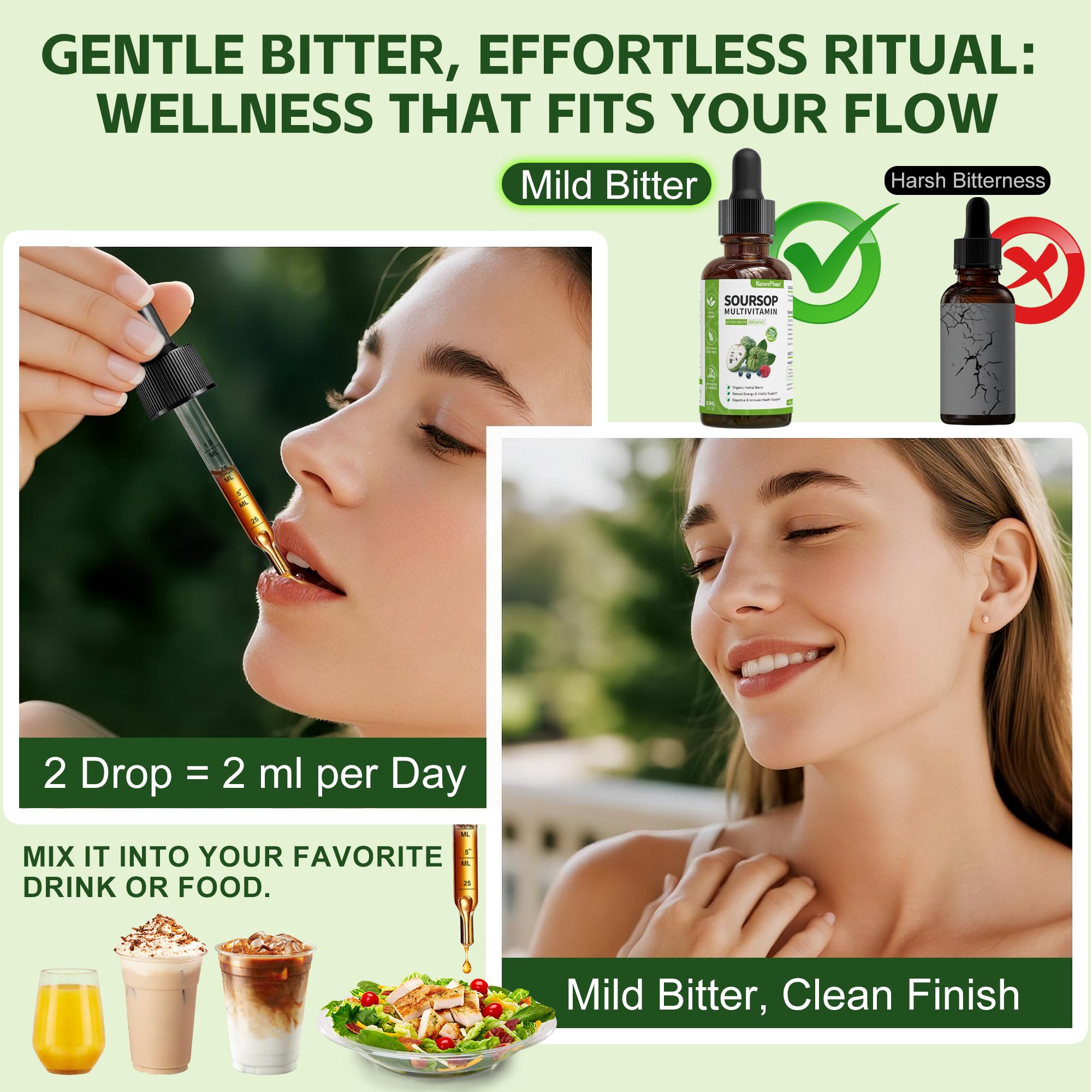 NaturePlanet etiqueta nutricional con vitaminas D3 B6 y C visibles