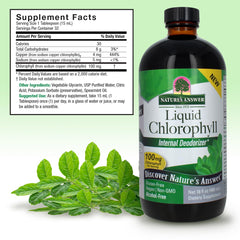 Nature's Answer etiqueta con información de ingredientes y sin gluten