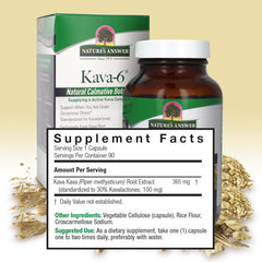 Nature's Answer raíz de kava como ingrediente natural para fórmula estandarizada