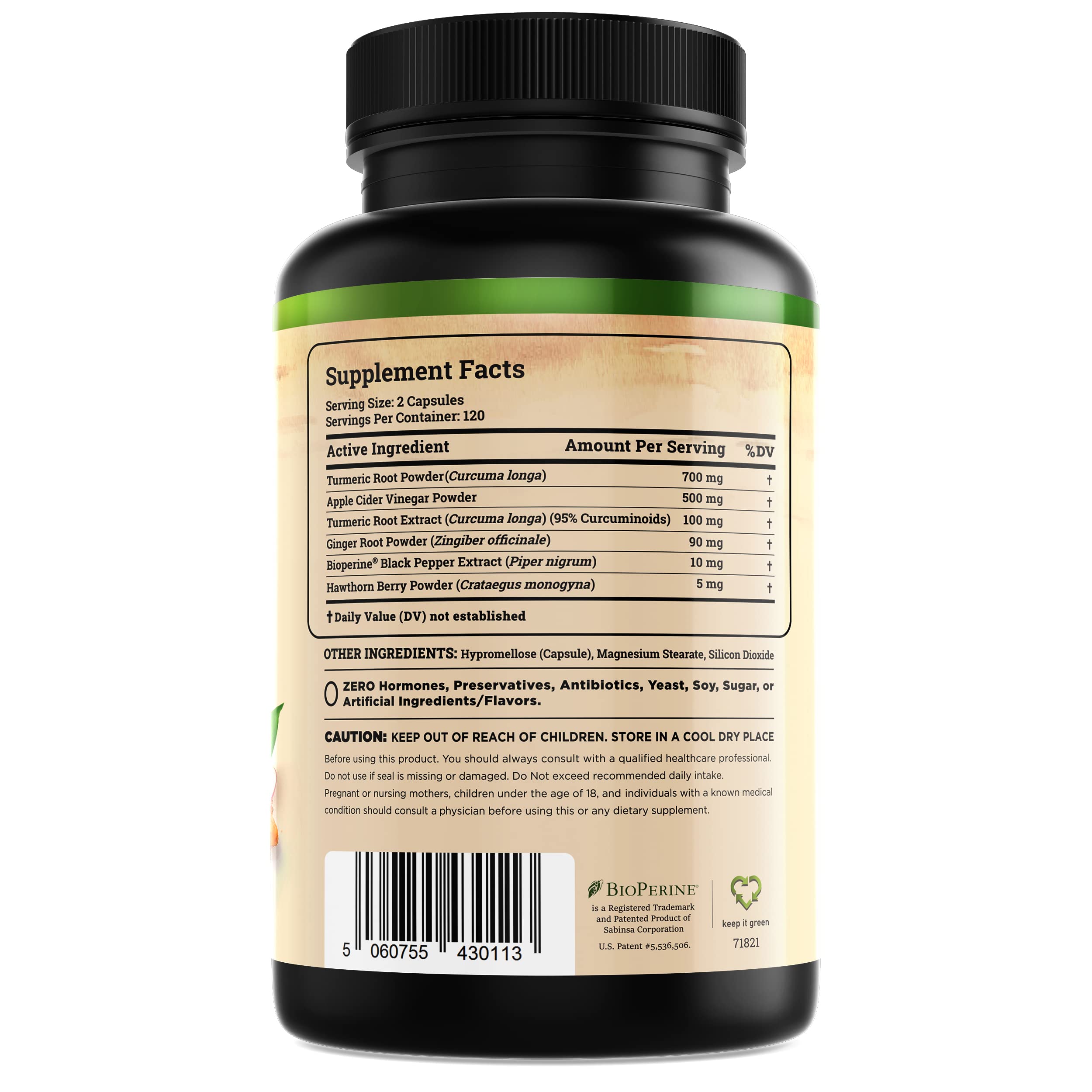 Nature's Base frasco en cocina junto a ingredientes naturales para estilo de vida