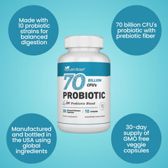 Nature's Base etiqueta con lista de ingredientes destacando las 10 cepas y FOS