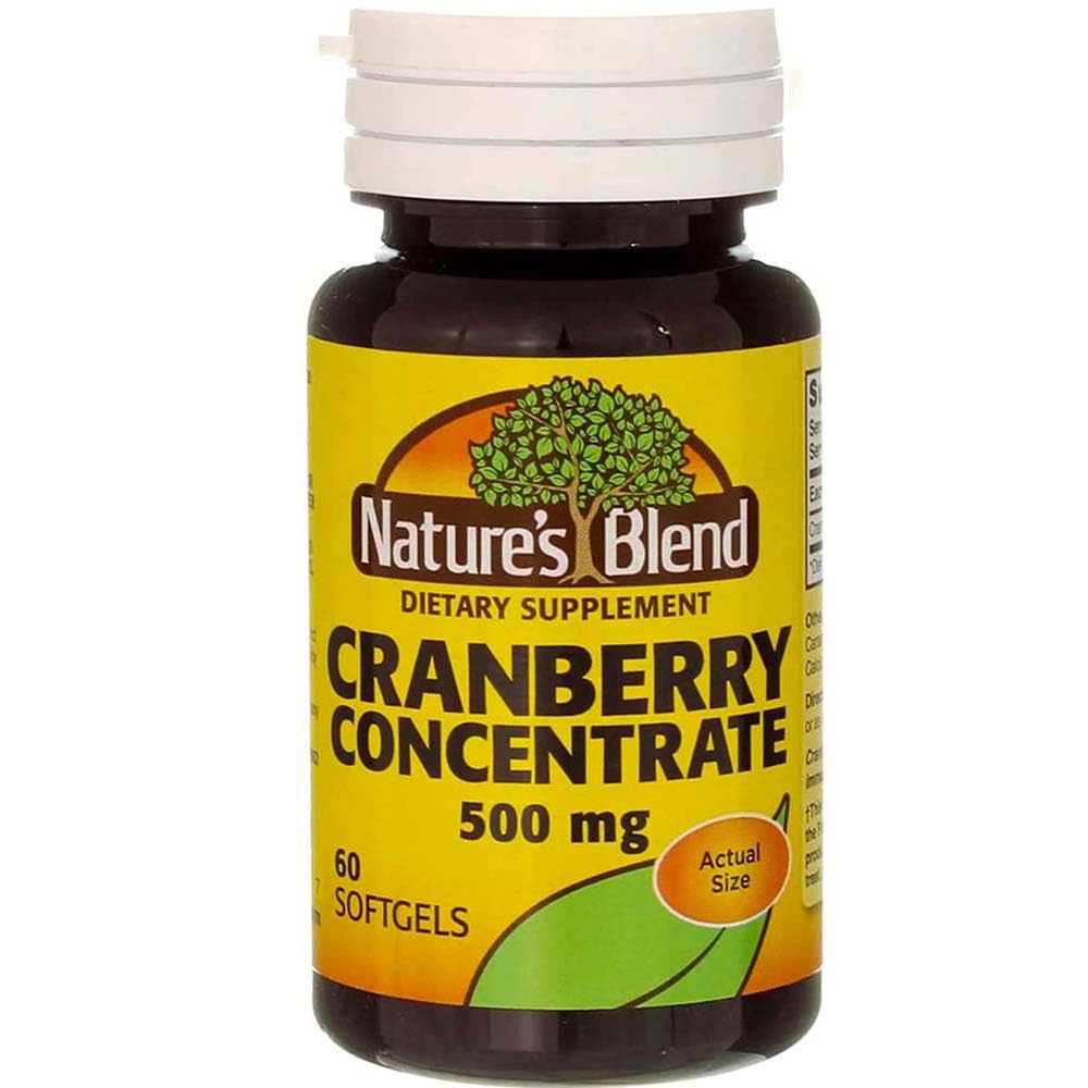 Nature's Blend frasco frontal mostrando el diseño y cantidad de cápsulas, práctico para transporte