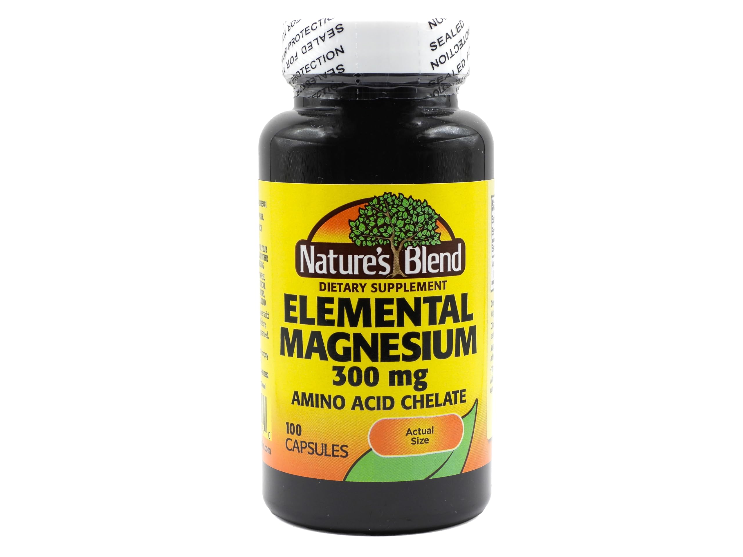 Nature's Blend frasco delantero mostrando etiqueta clara y beneficio de absorción