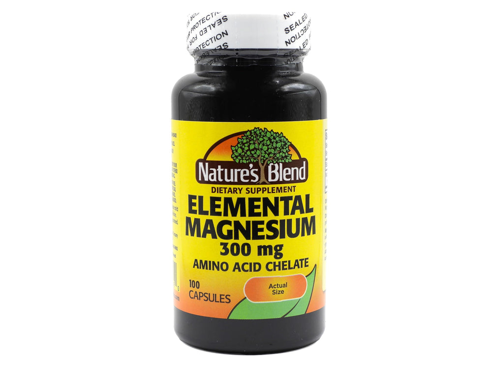 Nature's Blend frasco delantero mostrando etiqueta clara y beneficio de absorción