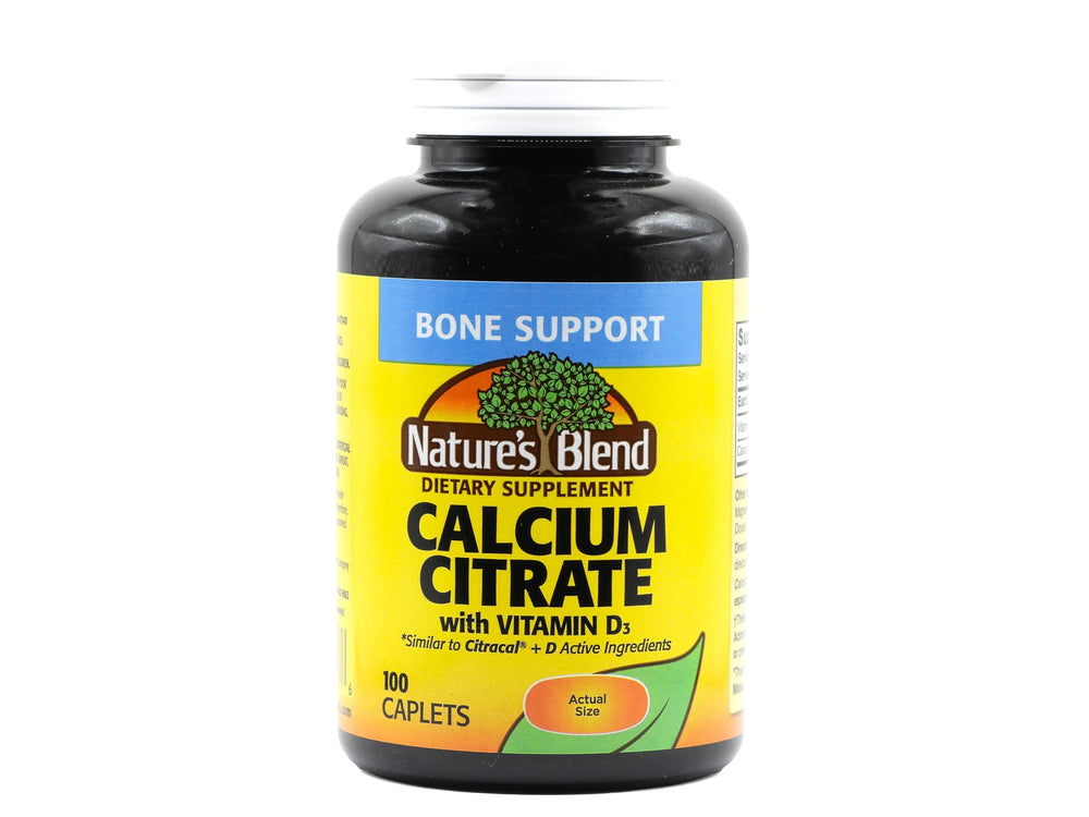 Nature's Blend frasco delantero mostrando etiqueta clara y beneficios