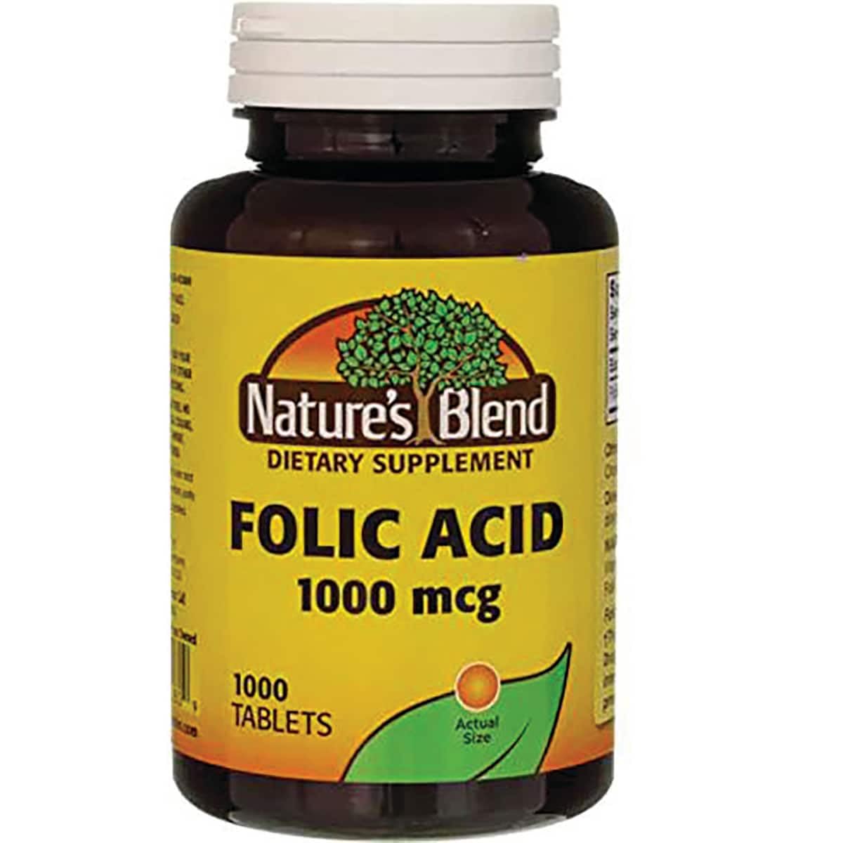 Nature's Blend frasco frontal mostrando etiqueta clara y beneficio de suministro prolongado