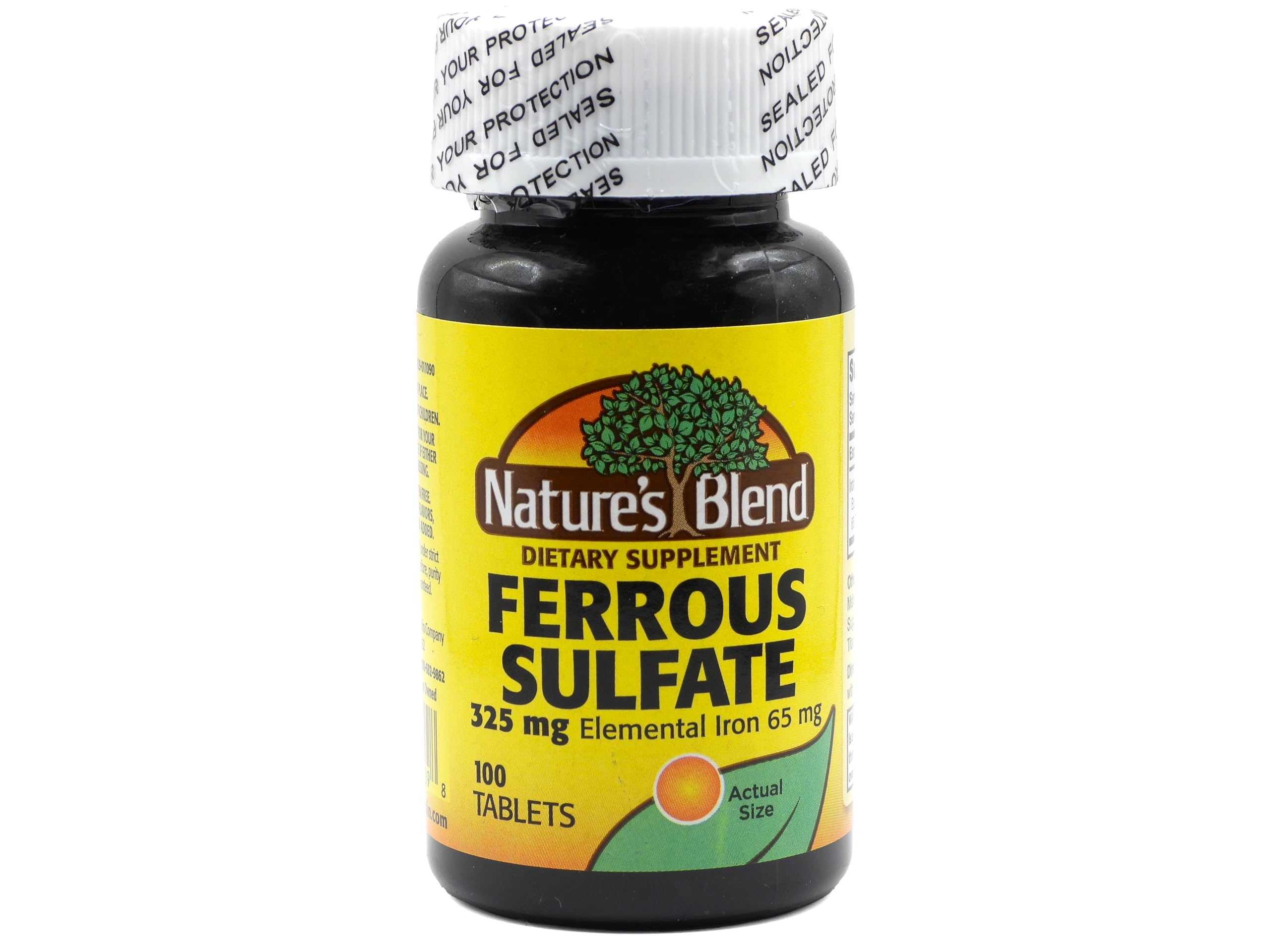 Nature's Blend frasco frontal con 100 tabletas, presentación clara y práctica