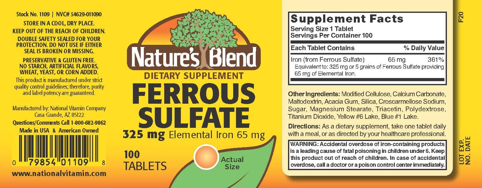 Nature's Blend detalle de tableta, textura sólida y fácil de tragar