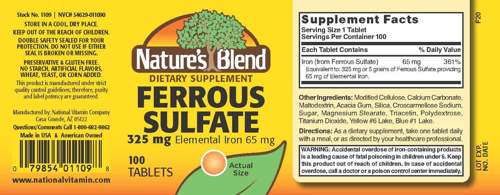 Nature's Blend detalle de tableta, textura sólida y fácil de tragar