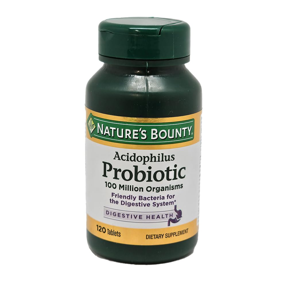Nature's Bounty frasco frontal mostrando etiqueta y beneficio digestivo