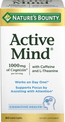 Nature's Bounty Active Mind vista frontal del envase enfatizando claridad