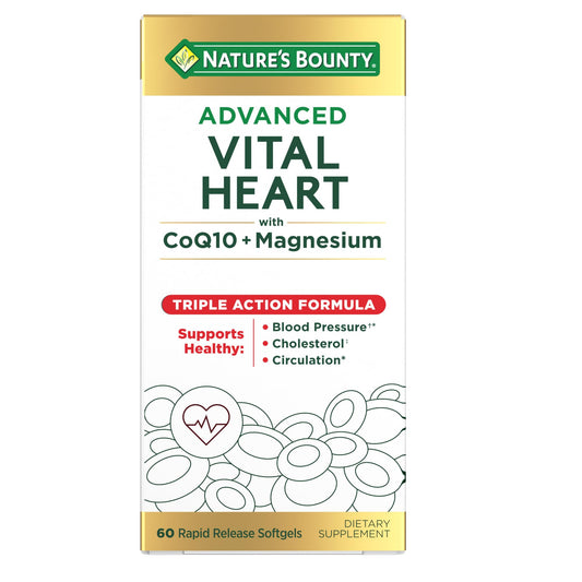 Nature's Bounty frasco frontal mostrando el envase y beneficios