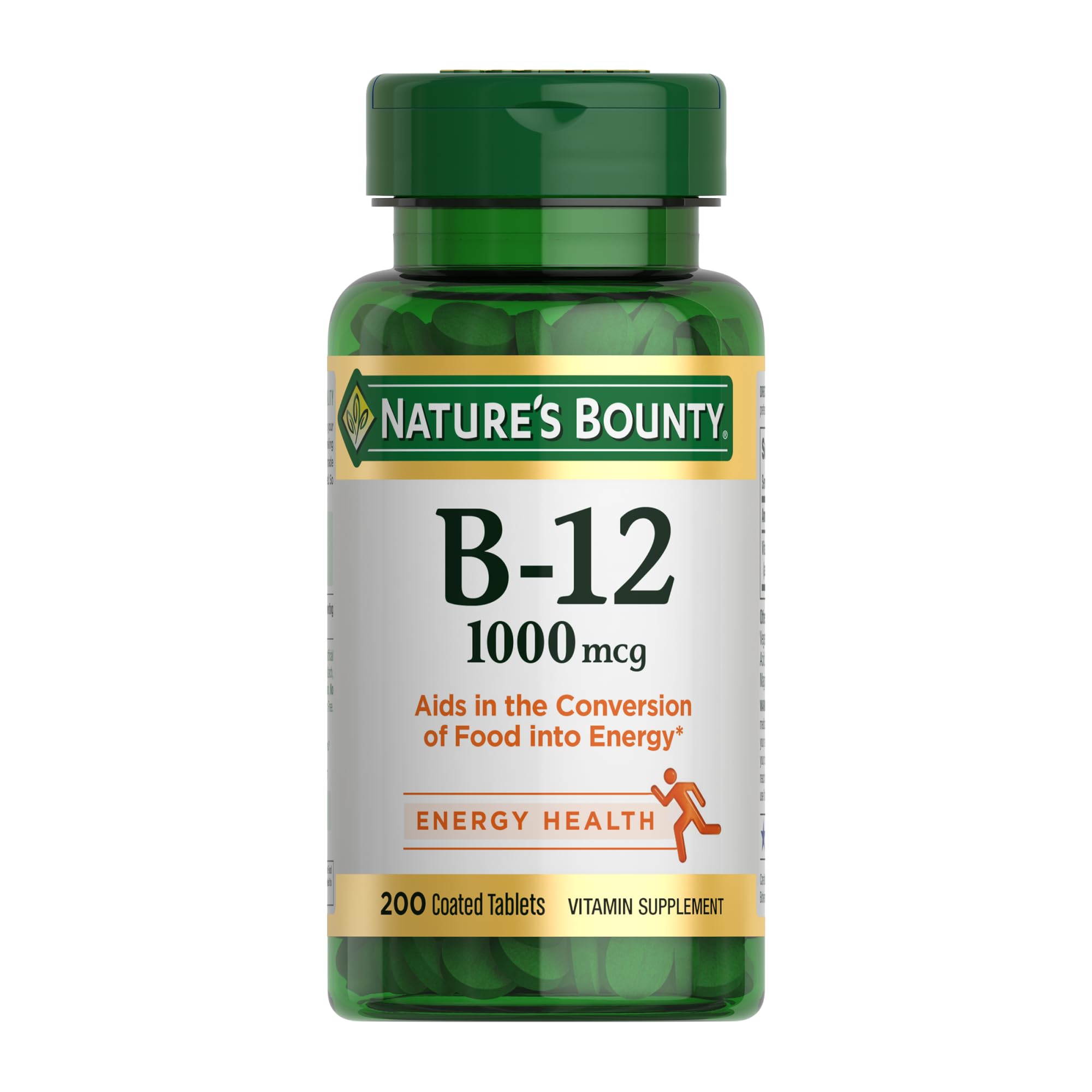 Nature's Bounty frente del empaque mostrando 200 tabletas y beneficio de suministro prolongado