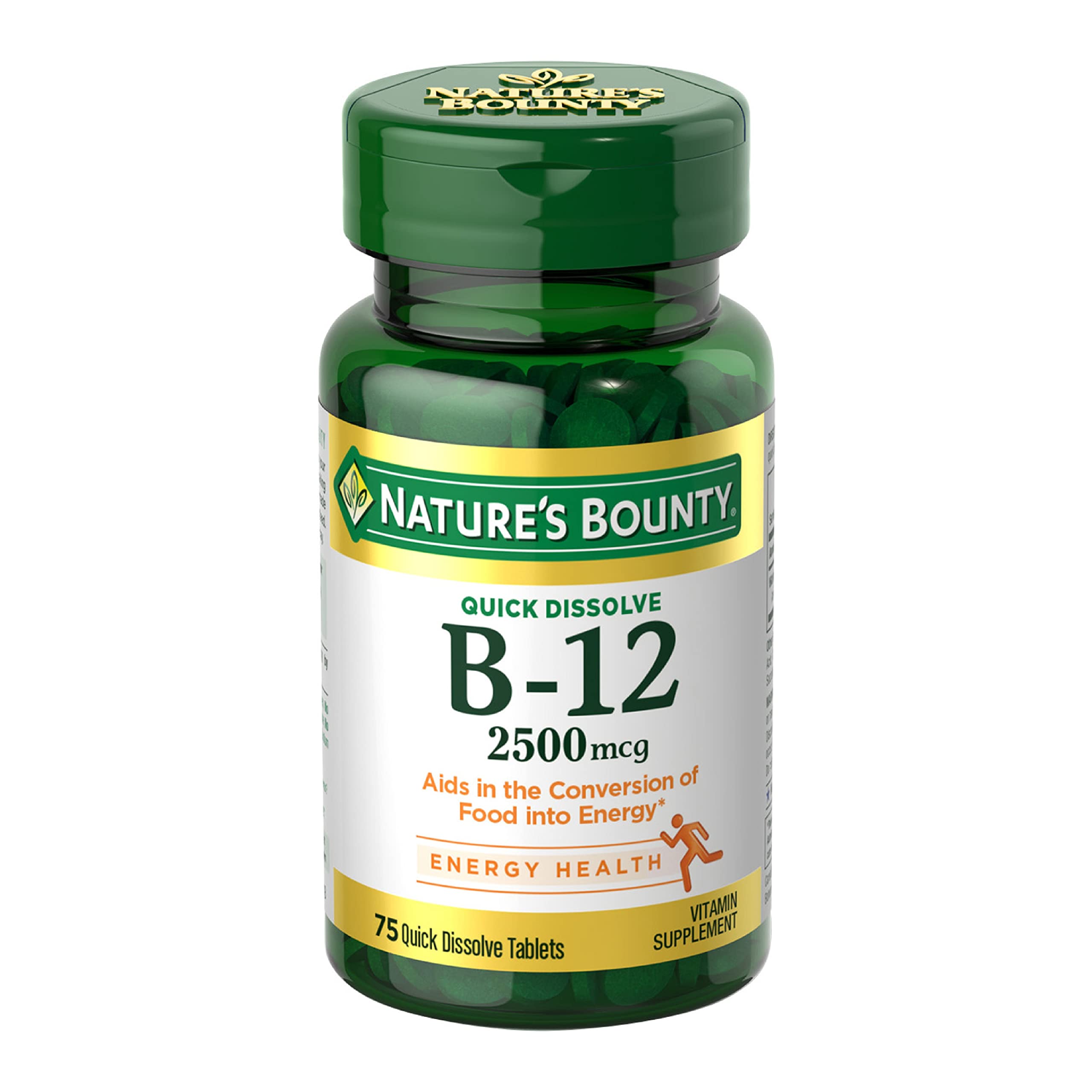 Nature's Bounty envase frontal mostrando etiqueta y beneficios