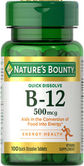 Nature's Bounty envase frontal que muestra la dosis y beneficios energéticos