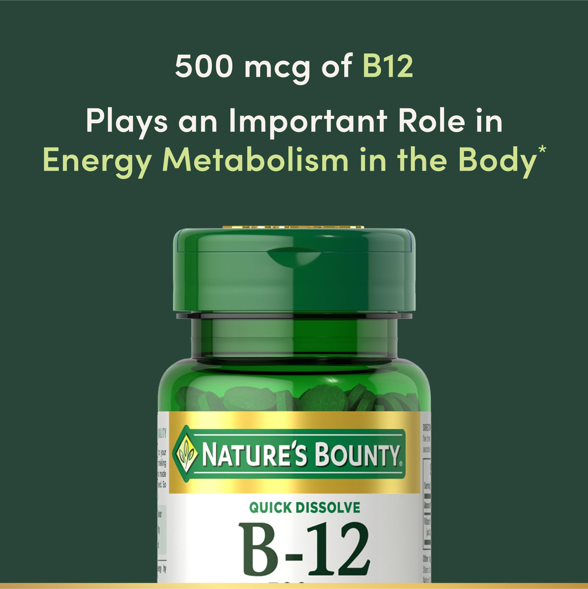 Nature's Bounty tableta en proceso de disolución, sabor cereza y comodidad