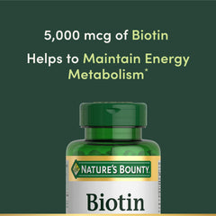 Nature's Bounty etiqueta nutricional clara mostrando dosis y pureza