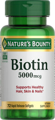 Nature's Bounty envase frontal mostrando 72 cápsulas, claridad y confianza