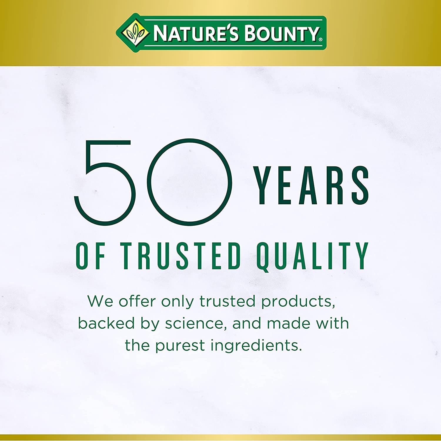 Nature's Bounty botella abierta con cápsulas para visualizar la cantidad por frasco