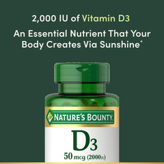 Nature's Bounty caja abierta con 240 softgels que revela cantidad conveniente