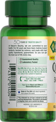 Nature's Bounty frasco abierto con 60 cápsulas mostrando suministro mensual