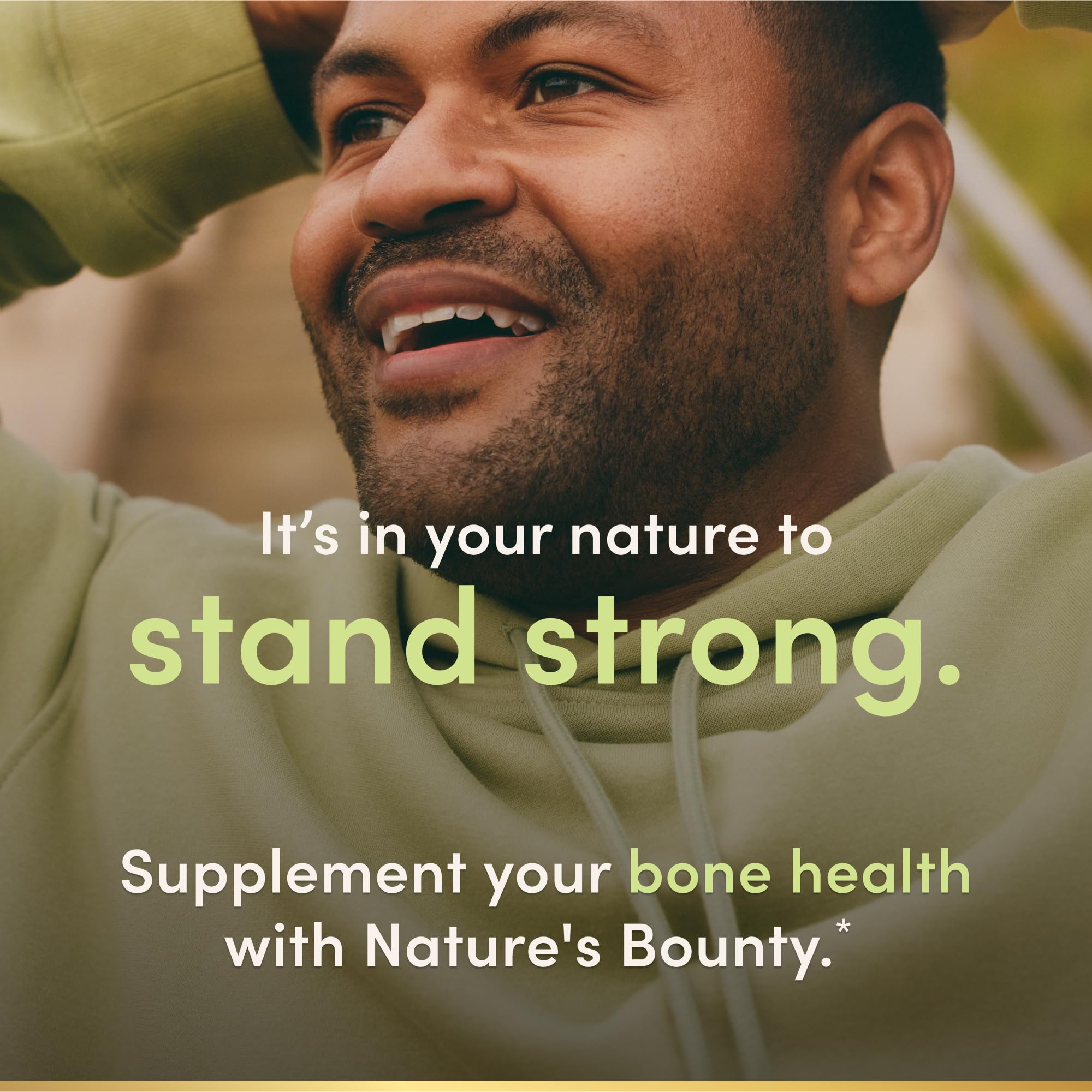 Nature's Bounty softgels junto a una regla para comparar tamaño y facilidad de tragar