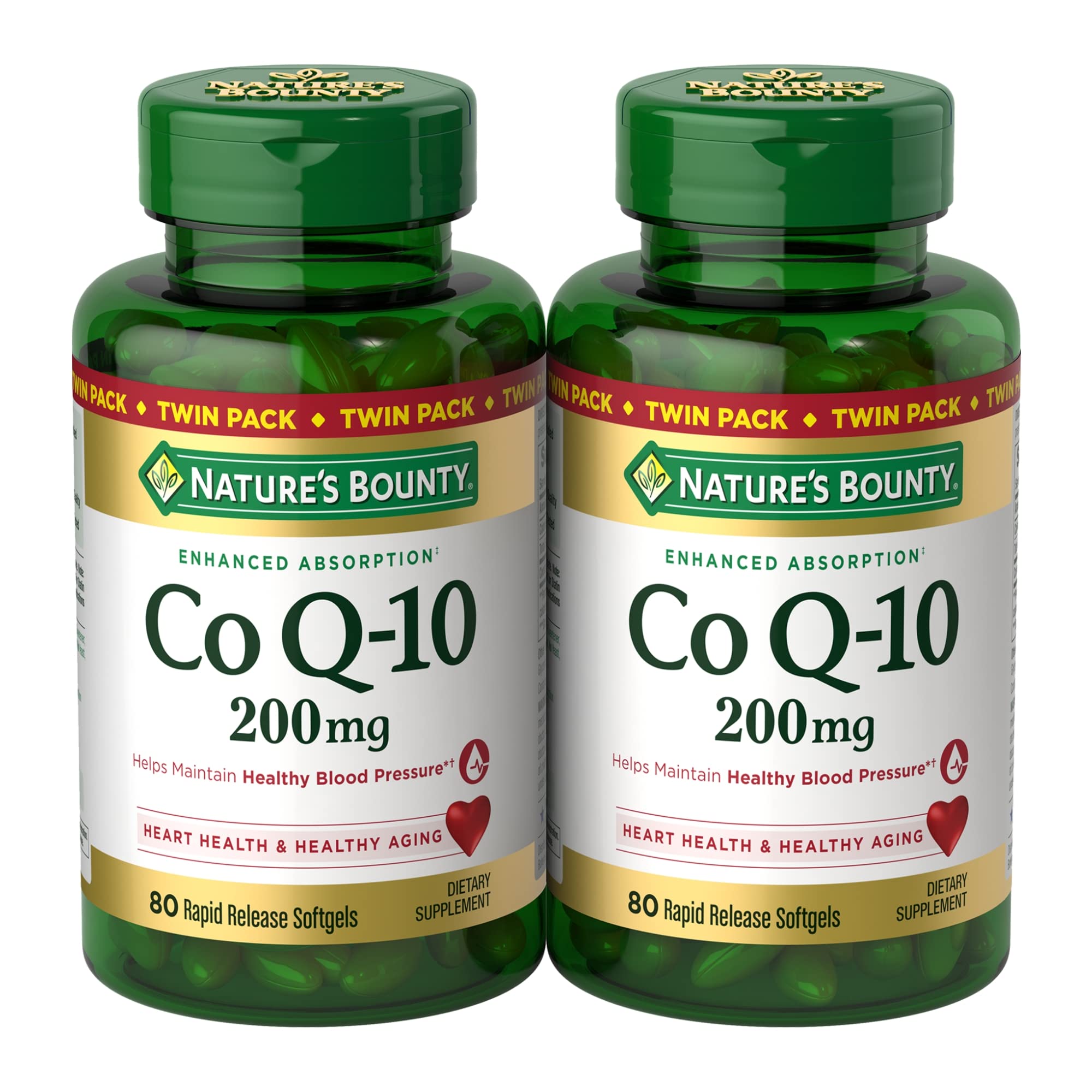 Nature's Bounty envase frontal mostrando 160 softgels y beneficios claros